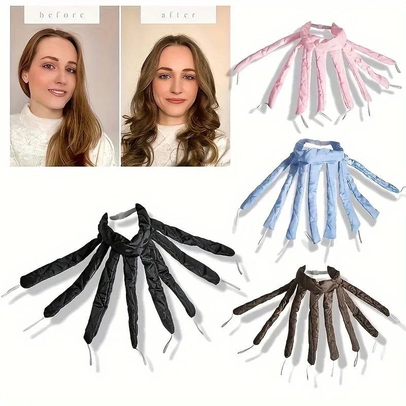 1pc Octopus-Shaped Hair Curlers for Women - Soft No-Heat Easy Sleeping Curls Band for Normal Hair Texture