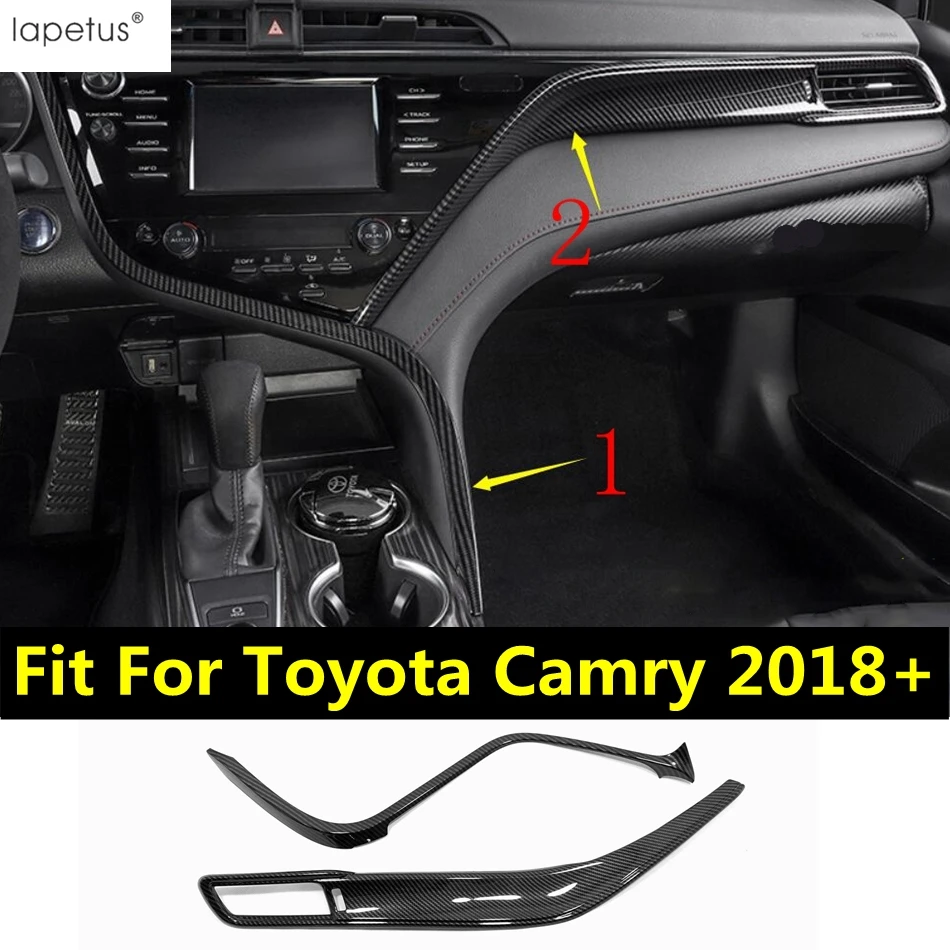 

Dashboard Central Control Panel Strip Decoration Cover Trim For Toyota Camry 2018 - 2023 Red / Carbon Fiber Interior Accessories