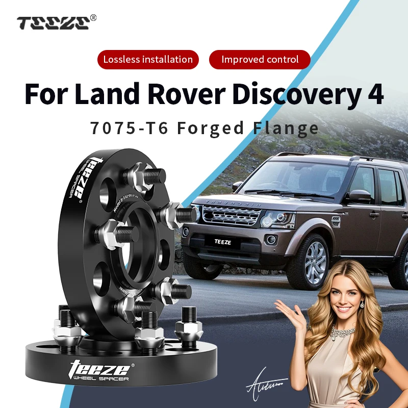 

Teeze 2pcs 5x120 72.6 M14x1.5 Hub Centric Black Forged wheel spacer For 2009-2016 Land Rover Discovery 4 15/20/25/30/35mm