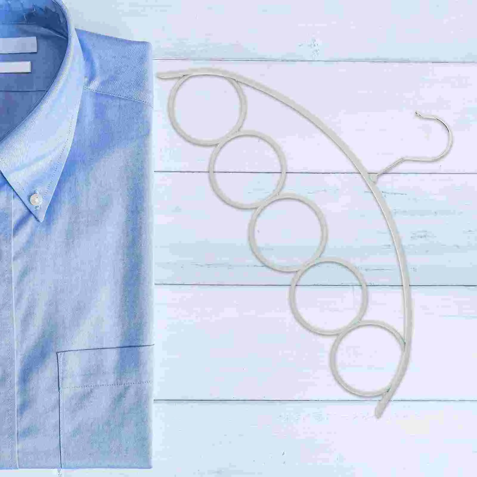 

4 Pcs Scarf Tie Hanger Plastic Clothes ganizer Standard Size Closet Rack Multifunction Wall Door Storage 5 Hooks
