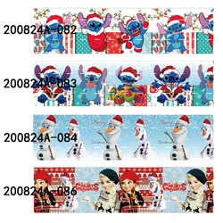 5Yards 25MM 38MM Stitch Christmas Disney Grosgrain Ribbon