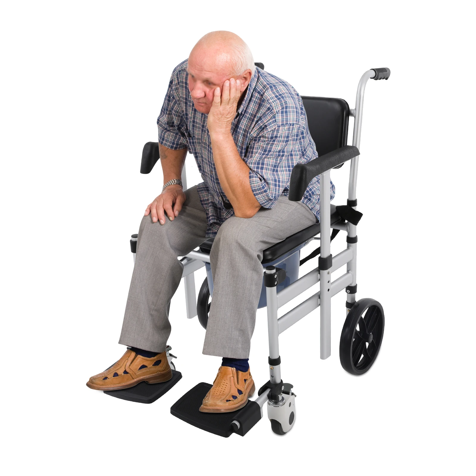 Chaise de douche multifonctionnelle portable avec accoudoirs réglables en hauteur et assise en U souple pour personnes âgées, femmes enceintes, personnes handicapées, usage domestique, hospitalier et en salle de bain