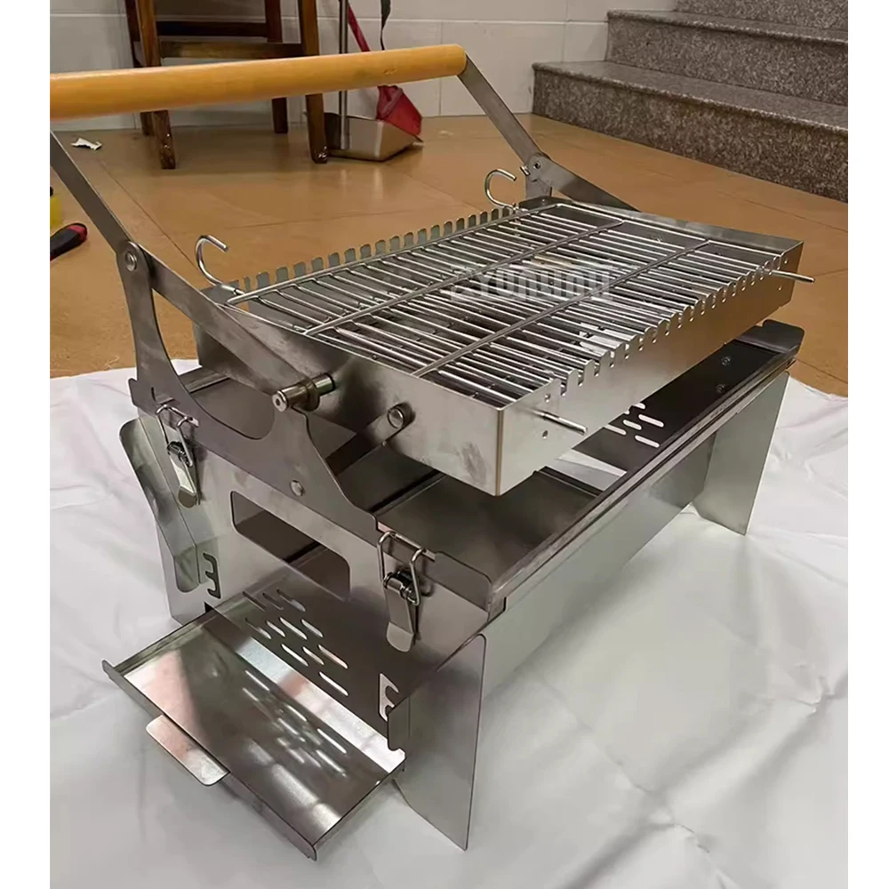 شواية فحم الوجه المنزلية في الهواء الطلق انفصال شبكة دوارة شواء Kippengrill Electrisch