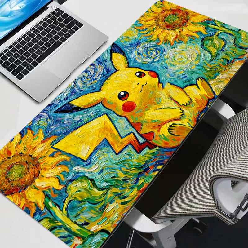 Large E-sports Mouse Pad Smooth Flexible Rubber Gamer PC Mouse Pads Computer Keyboard Kawaii beautiful G-Gengar rug Mosuepad