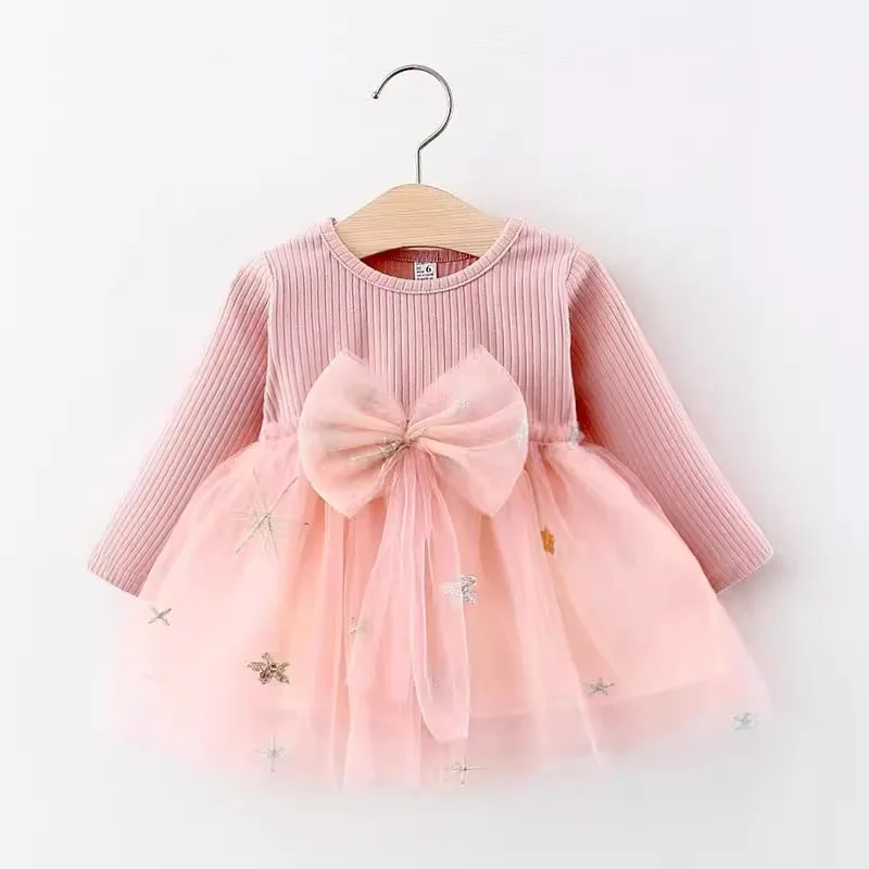 

Sweet Children Ins Fashion Longsleeve Casual Clothing 2025 Spring Autumn New Cute Children Skirt Princess Clothes Gifts