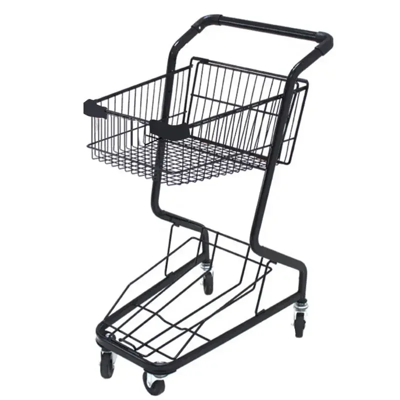 Pink Kawaii Shopping Cart, Japanese Style Double Layer Trolley for KTV, Cute Display Rack for Candy Store, Instagram Photo Prop view 6