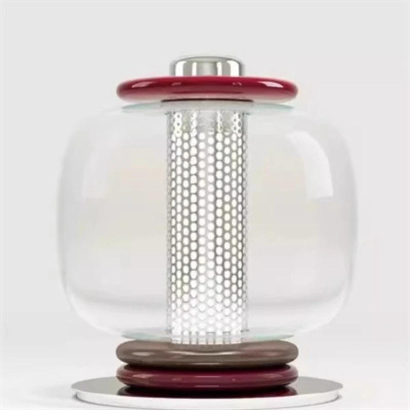 

Glass decoration design bedroom bedside modern desk lamp luxury atmosphere simple villa senior living room designer table
