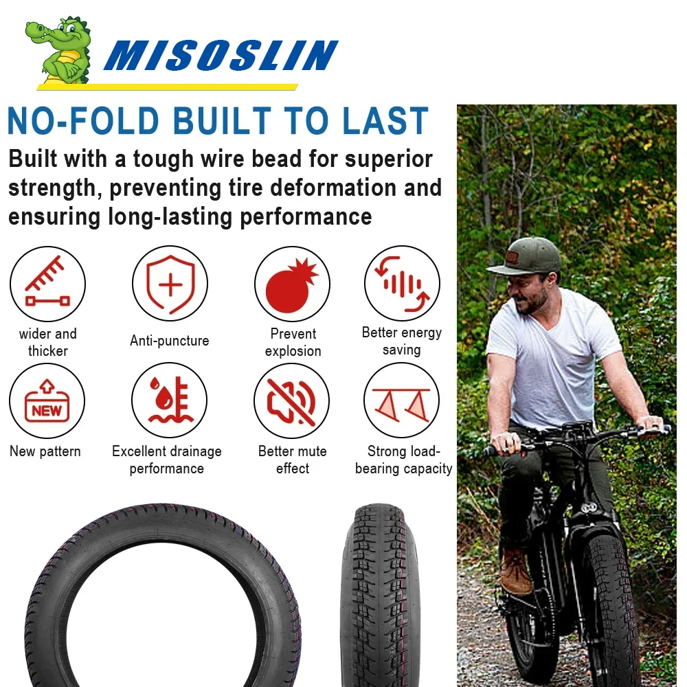 

20x4,0 20-дюймовая толстая шина для горного велосипеда, переднее и заднее колесо, противоскользящая шина для жира, электрический снегоход, пляжный велосипед, шина 20*4,0