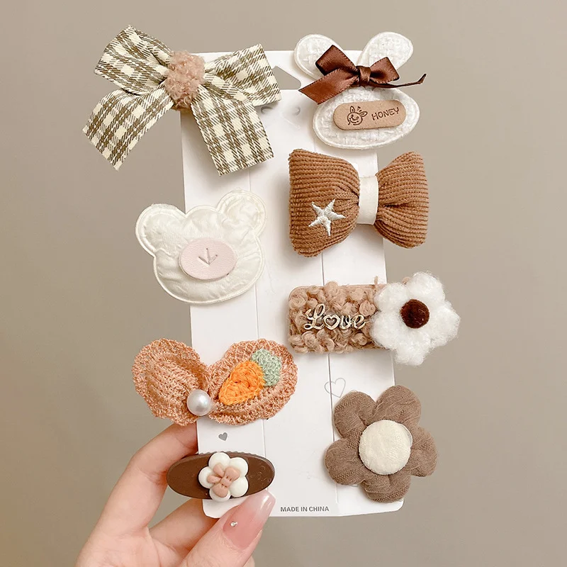 Baby Hair Clips Full Cloth Package Small Princess Cute Hair Accessories Girls Hair Card  Baby Sweat do not Hurt  Hair of Child