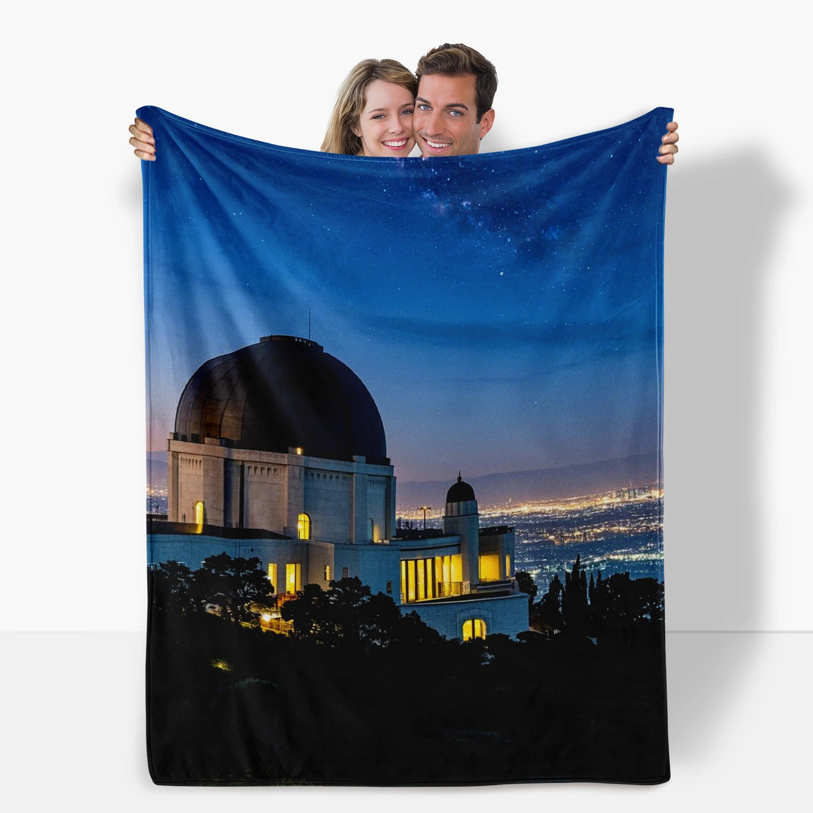 

Flannel Blanket With Griffith Observatory Inspired Design A Heartwarming Gift For Us Family And Friends