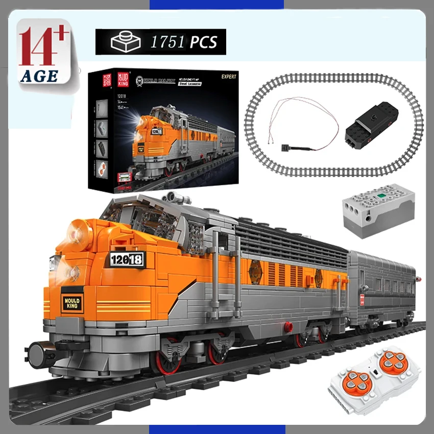 1751PCS High Tech Baustein Fernbedienung EMD F7 WP Diesel Lokomotive Modell Ziegel Spielzeug