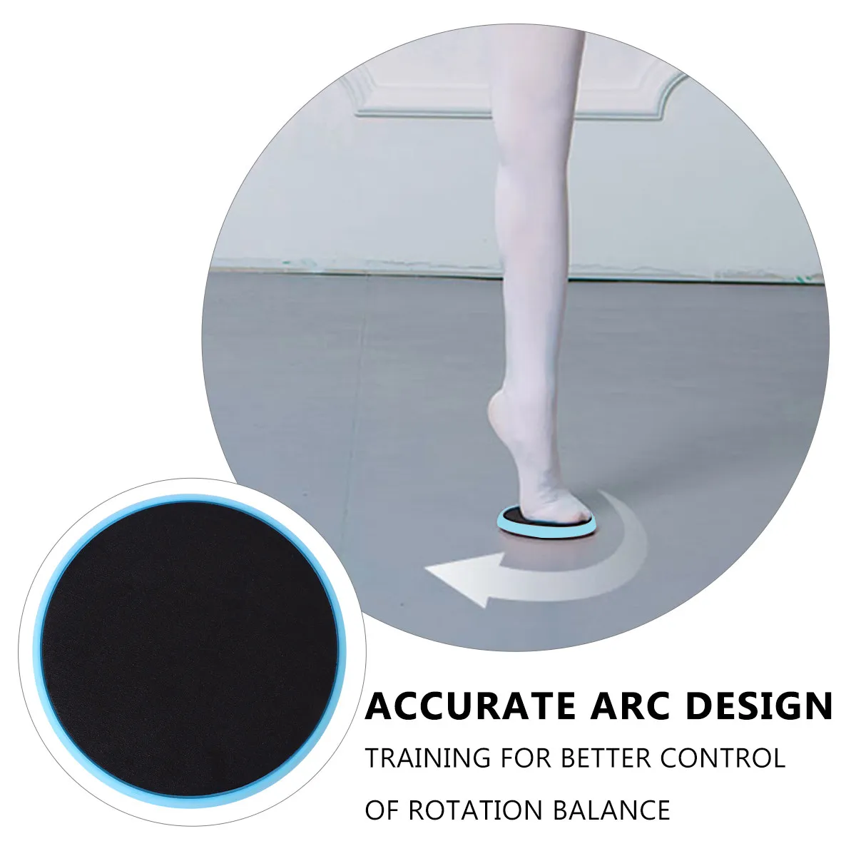 Professional Ballet Turn Disc High Density Nylon Rotating Board for Pirouette Practice Lightweight Portable
