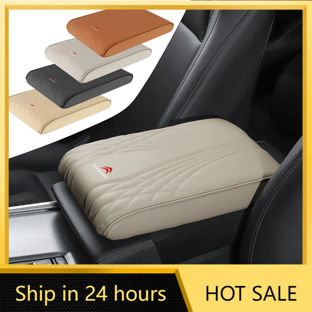 

Car Sticker PU Leather Car Armrest Box Height Pad Auto Center Armrest Protective Cushion Support For Citroen C4 Picasso Xsara C5