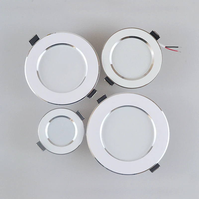 4 sztuk LED typu Downlight sufit Spot 7W 9W 12W 15W 18W 3W 5W 220V okrągłe wpuszczone lampy 230V 110V żarówka sypialnia kuchnia oświetlenie