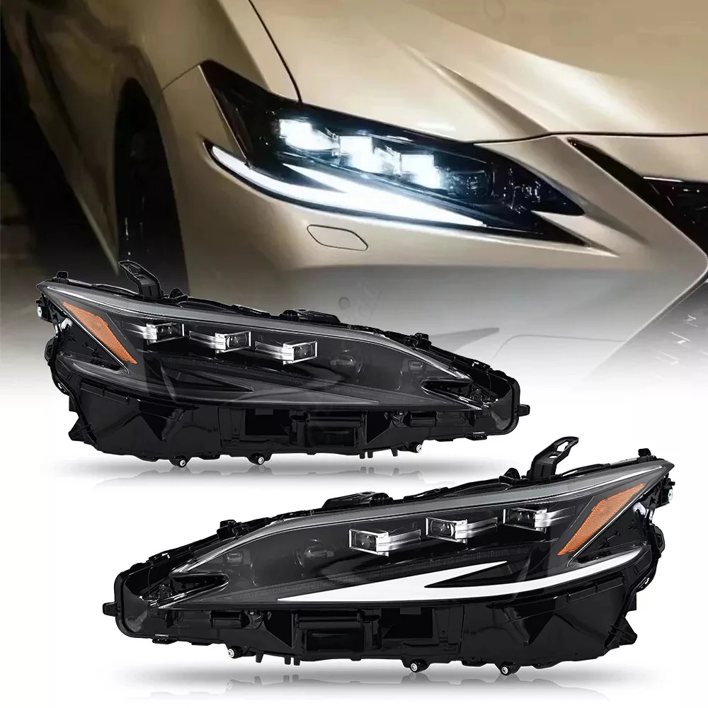 Pair Headlight Assemblies For 2018-2019-2024 Lexus ES250 ES300h ES350 LED Modified Cars Headlights With Sequential Turn Signal