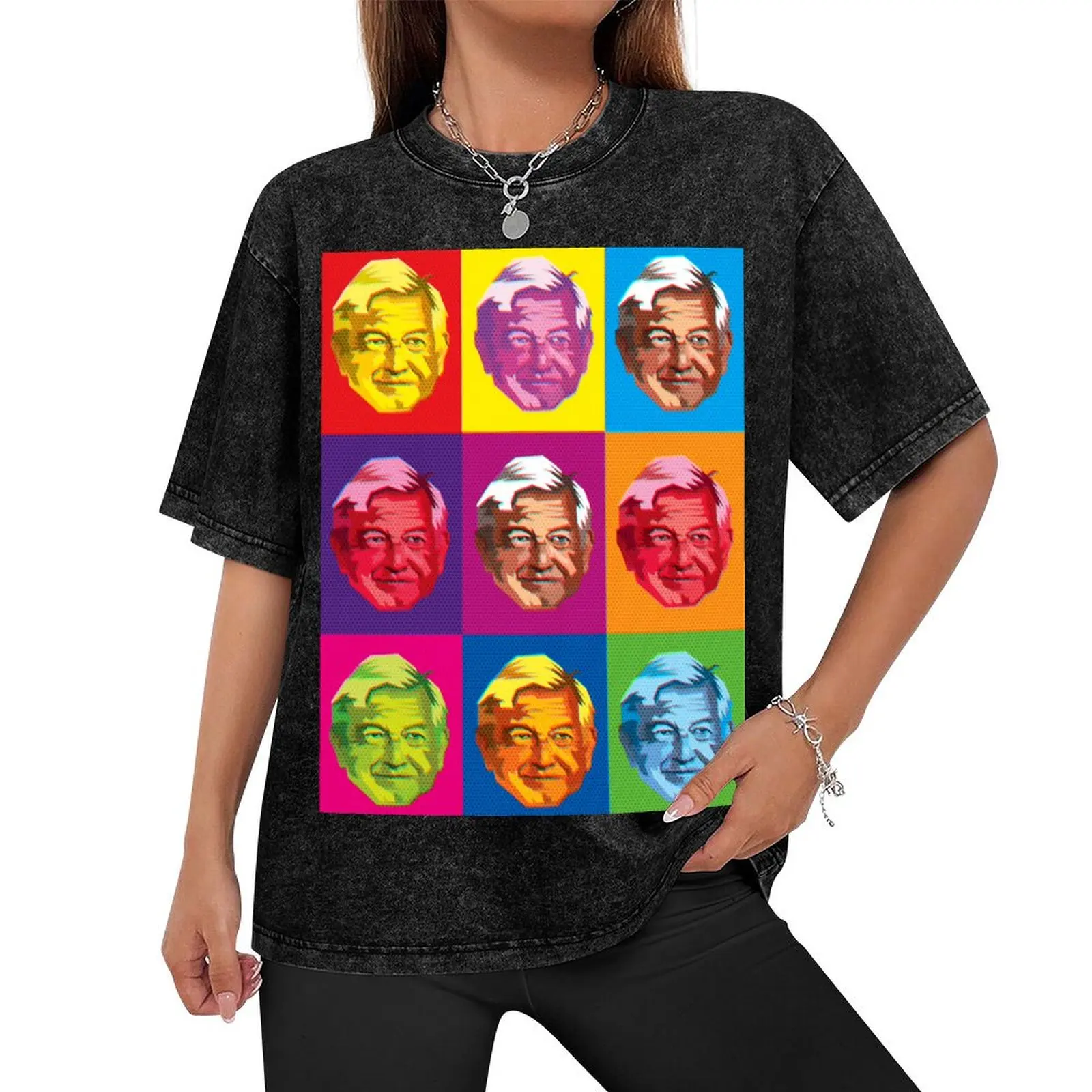 Andres Manuel Lopez Obrador Pop Art T-Shirt cute clothes quick drying mens graphic t-shirts funny