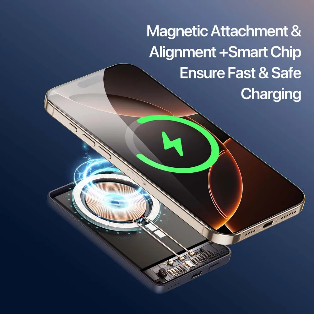 for Magsafe Magnetic Charger Stand for Apple Watch iPhone 12 13 14 15 16 AirPods Android Phone Earbud Wireless Charge Power Bank
