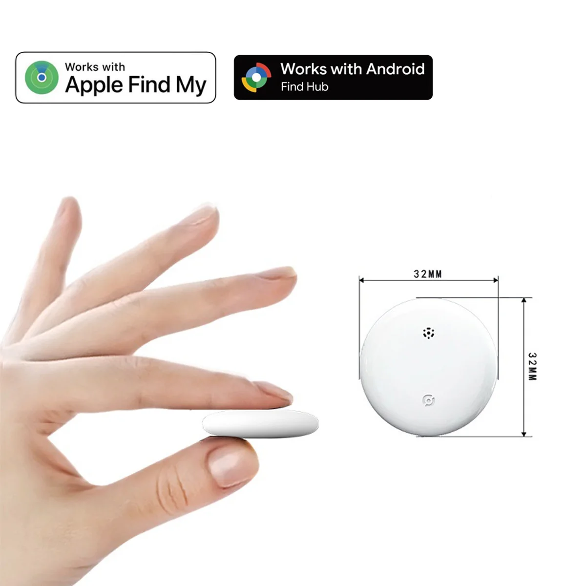 แท็กติดตามบลูทูธสำหรับ IOS หรือ Android, ตัวติดตามอัจฉริยะ/เครื่องค้นหากุญแจ/เครื่องค้นหาสิ่งของ ใช้งานร่วมกับแอป IOS และ Google Find My