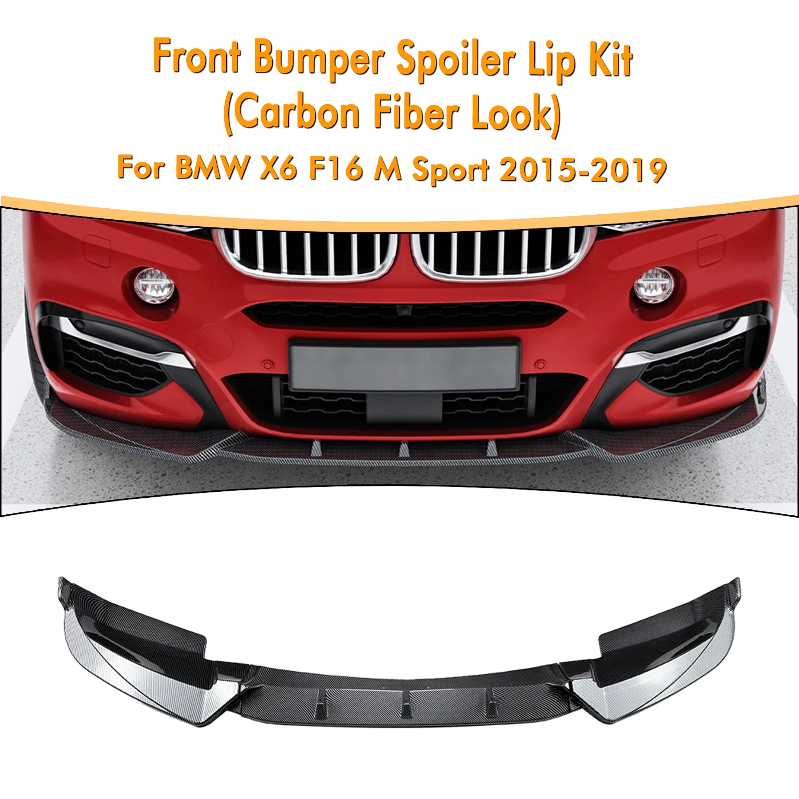 

Передний спойлер для BMW X6 F16 M Sport 2015-2019