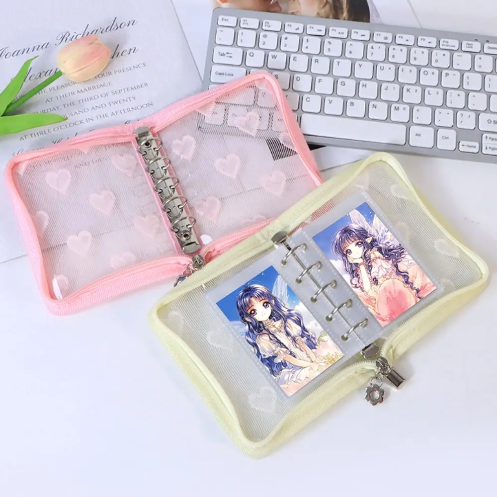 

Loose Leaf Photo Album Binder Cover 5 Holes Korean Style Card Booklet Cover One Grid INS Loose-leaf Notebook Cover