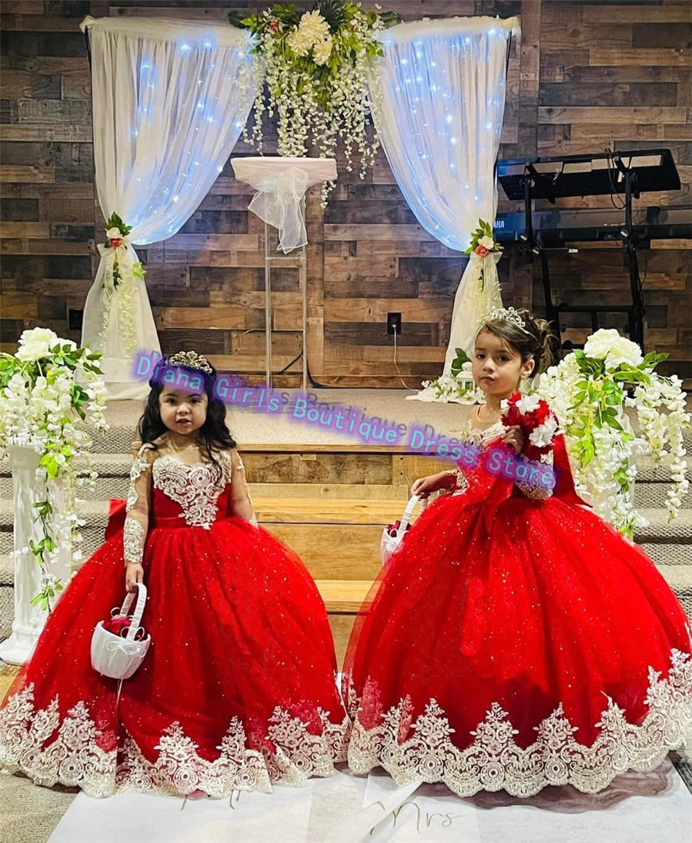 Vestidos Rojo Con Dorado Para NiÃ±as Vestido Midi Rojo Asimétrico