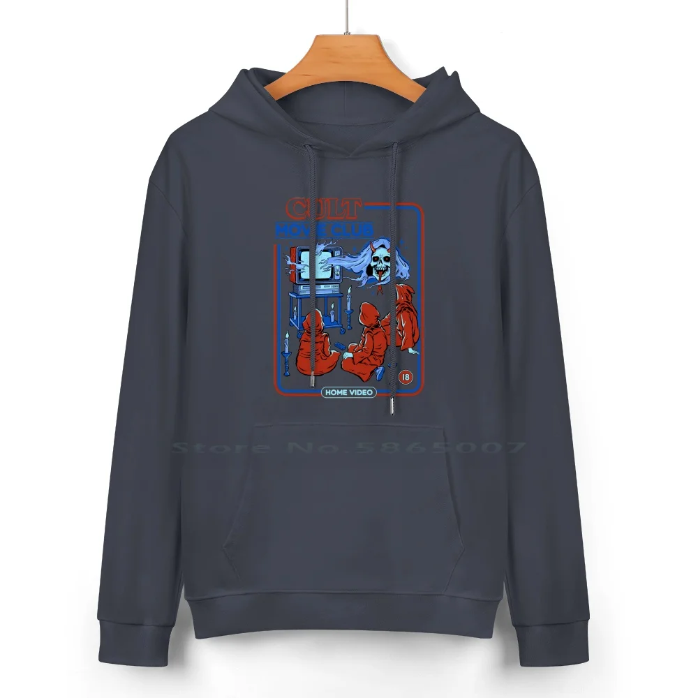 Cult Movie Club Pure Cotton Hoodie Sweater 24 Colors Cult Movie Movies Vhs Retro Vintage Horror Funny Nostalgia Films Steven