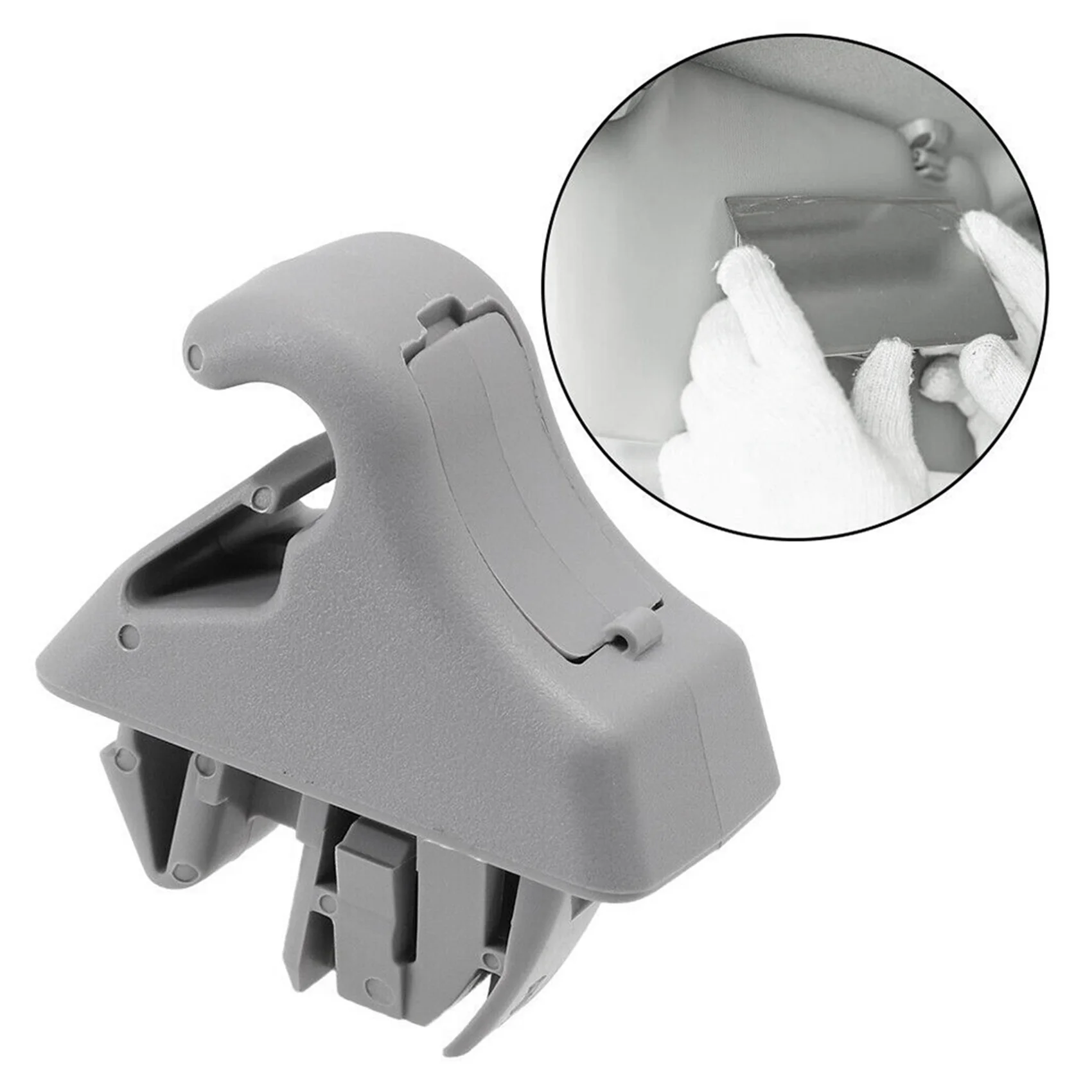 4Pcs Gray Sun Visor Hook Holder Clip MR779704 MR779705 For Mitsubishi Montero MK3 Pajero 2000-2006 Sunvisor Hanger Hook