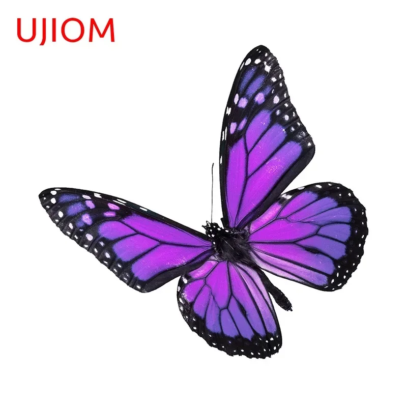 UJIOM Purple Butterfly Wall Stickers Bedroom Waterproof Decals Living Room Trunk Wardrobe Bathroom Stickers Room Decoration
