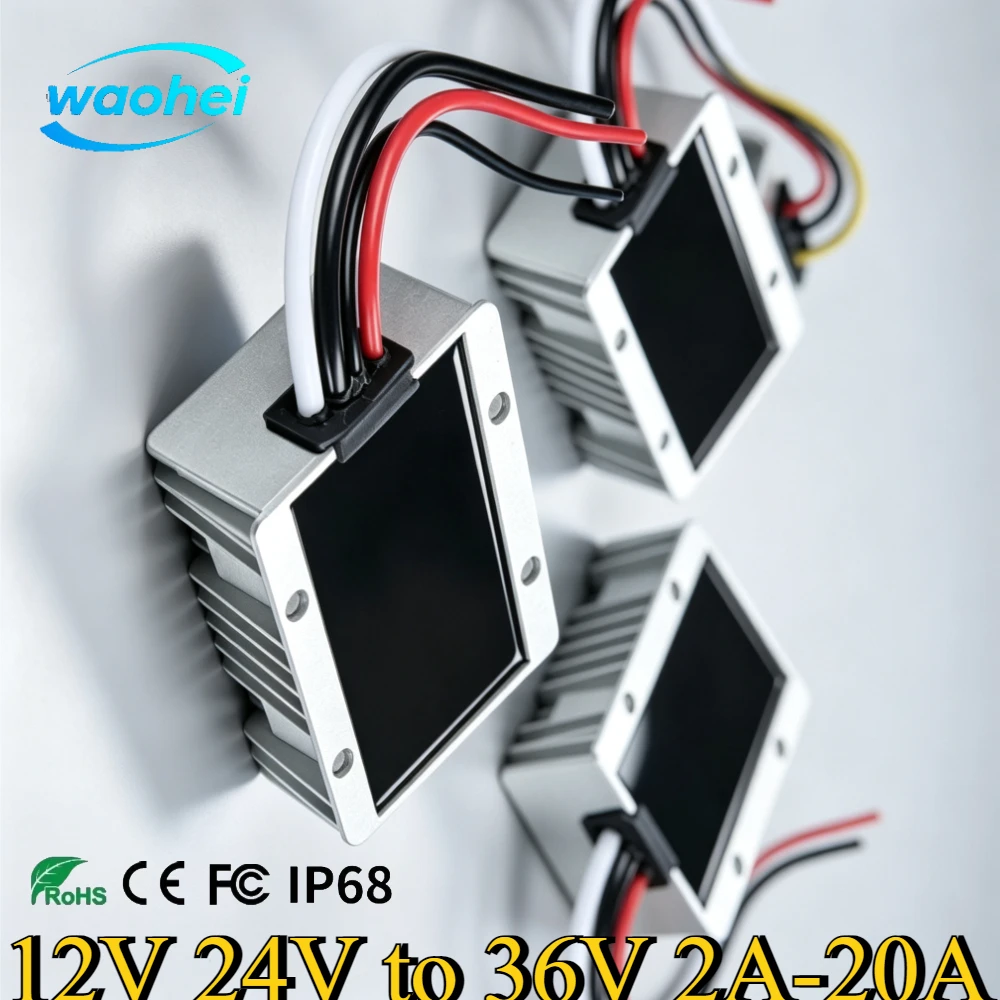 DC 12V 24V StepUp to36V 2A-20A DC Boost Converter Power Converter Voltage Regulator Module Transformer for Golf Cart Club Car