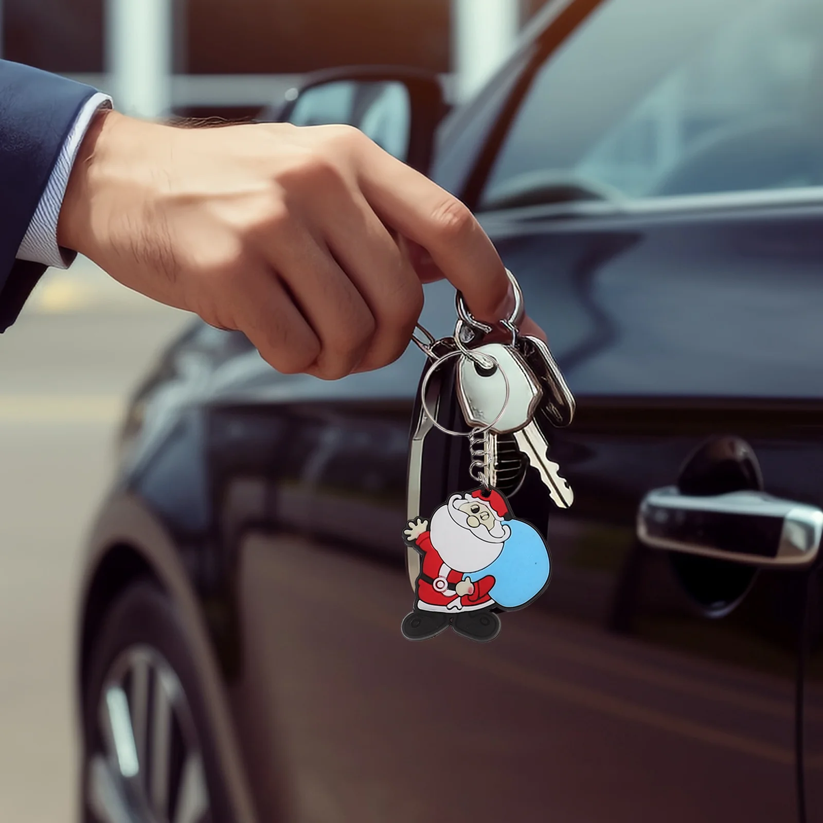 

24Pcs Christmas Keyring Santa Snowman Christmas Tree Pendant Decorative Keychain Bag Phone Car