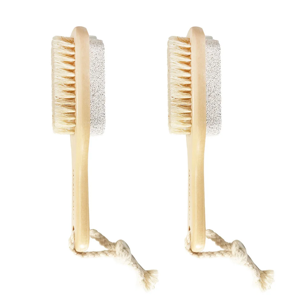 

2Pcs Foot Scraper with Handle Double-Sided Pumice Stone Callus Remover for Feet Dead Skin Exfoliation Foot File Pedicure Care