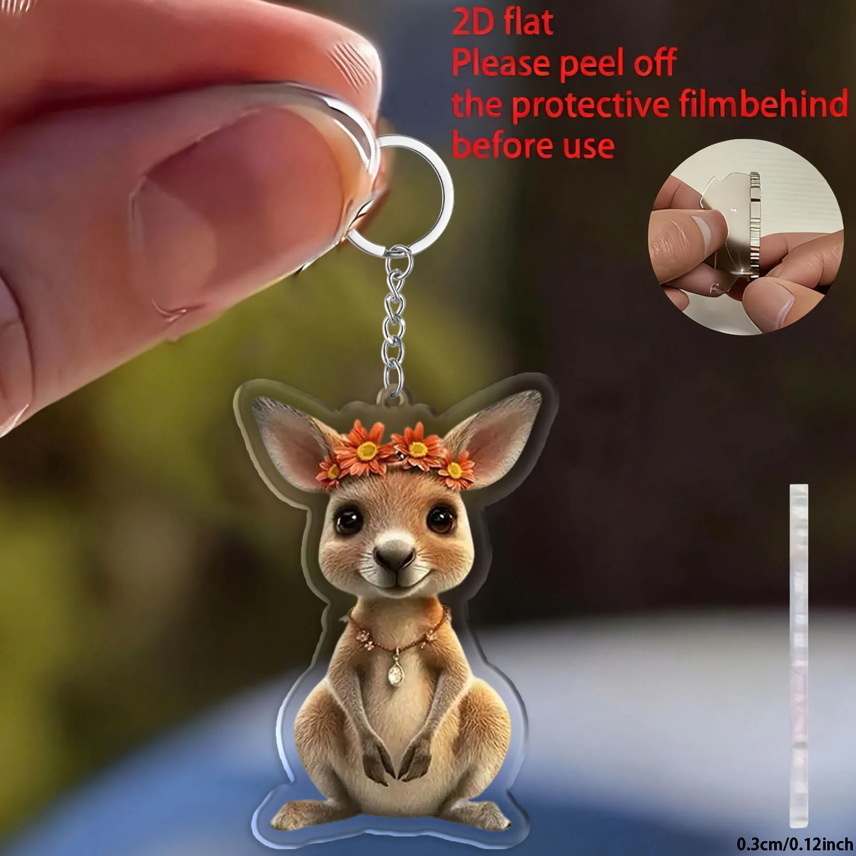 Kawaii Bohemian Acryl-Schlüsselanhänger, Lächelndes Gesicht mit Kronen-Design, Auto-Schlüsselanhänger, Weihnachts- und Geburtstagsgeschenk für Sie