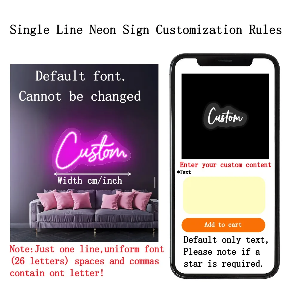사용자 정의 LED 네온 사인 USB 전원 이름 로그인 파티를위한 결혼식 생일을위한 개인화 된 벽 장식 할로윈 크리스마스 선물