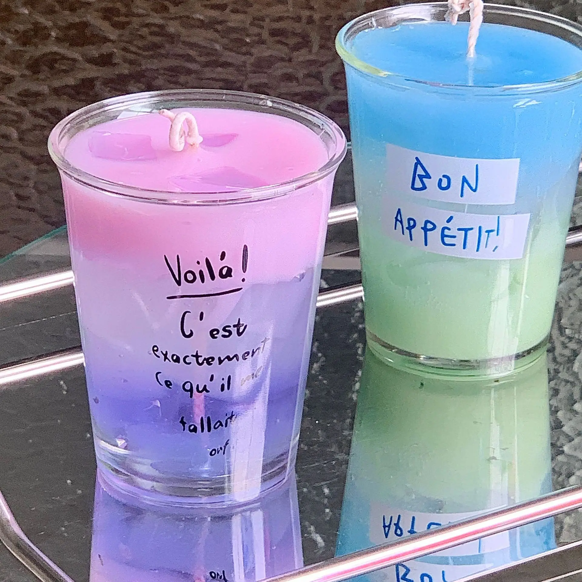 Summer Scented Candles Creative Jelly Wax Aromatherapy Cup Creative Beverage Candle Jars