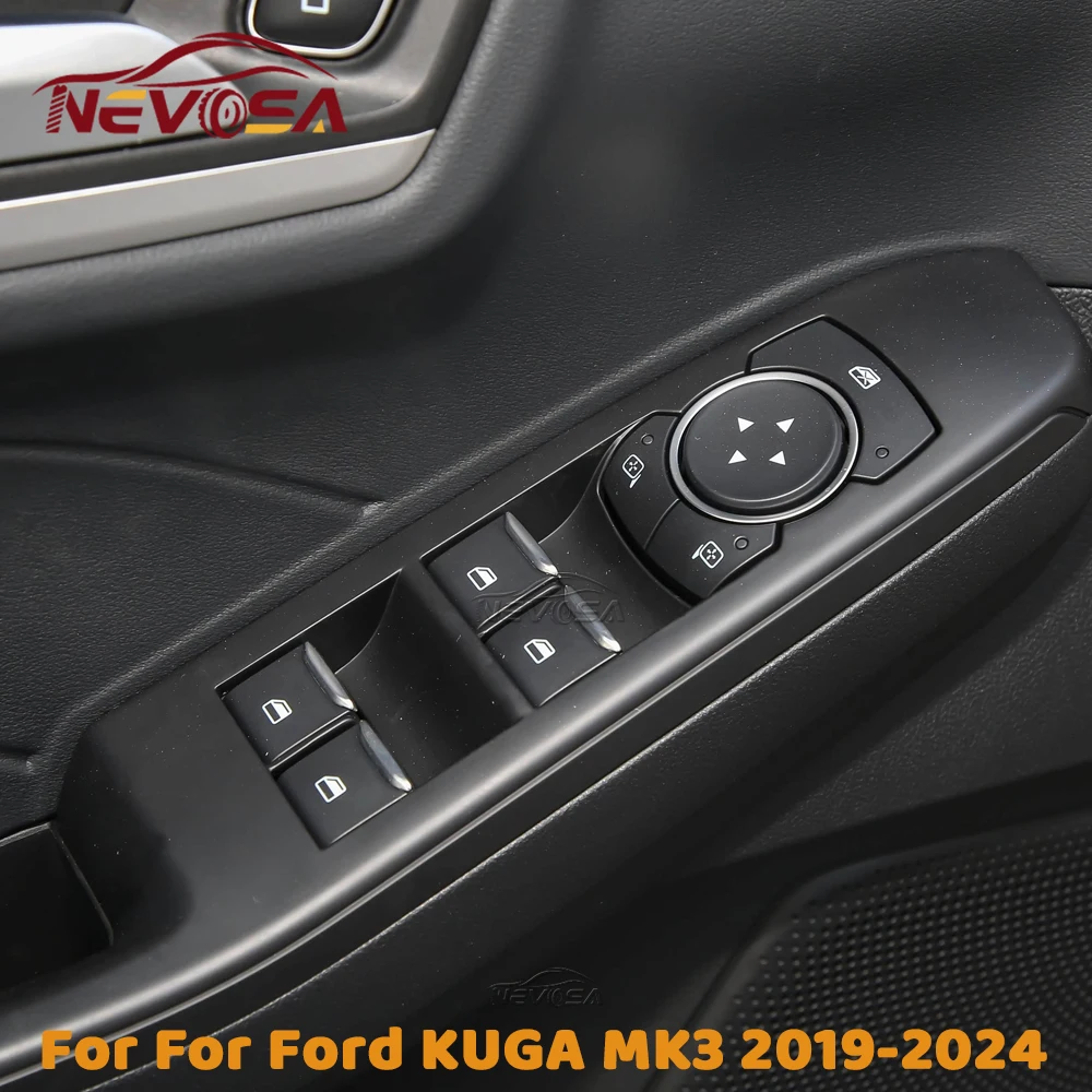 Power Window Control Switch For Ford KUGA MK3 2019-2024 LJ6T14540ABW  Rear Mirror Adjust Front Left Driver Glass Lifter Button