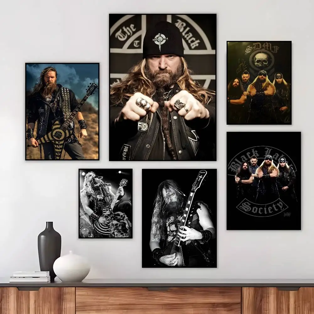 Black Label Society Poster Vintage Poster Art canvas HD aesthetic Printing Paper Wall Art for Living Room Bar fashion Home Decor