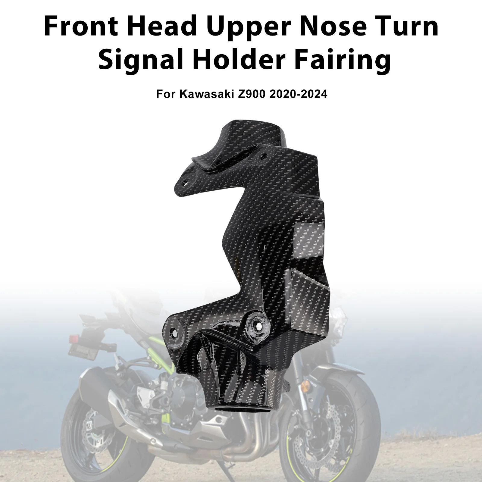 

Front Head Upper Nose Turn Signal Holder Fairing For Kawasaki Z900 2020 2021 2022 2023 2024