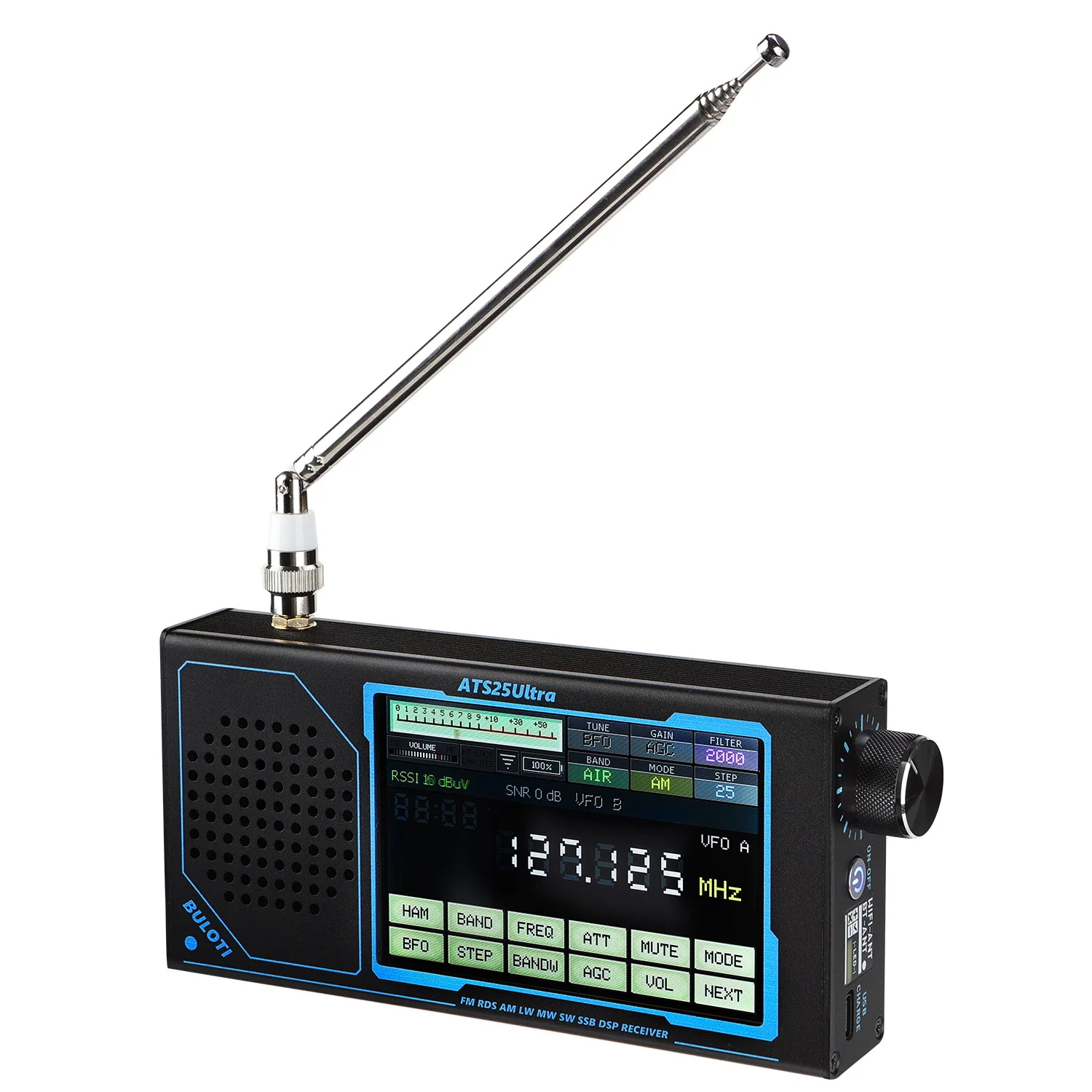 ATS25 Ultra 118Mhz-135.975Mhz Bluetooth Version Full Radio Receiver FM SW SSB image 3