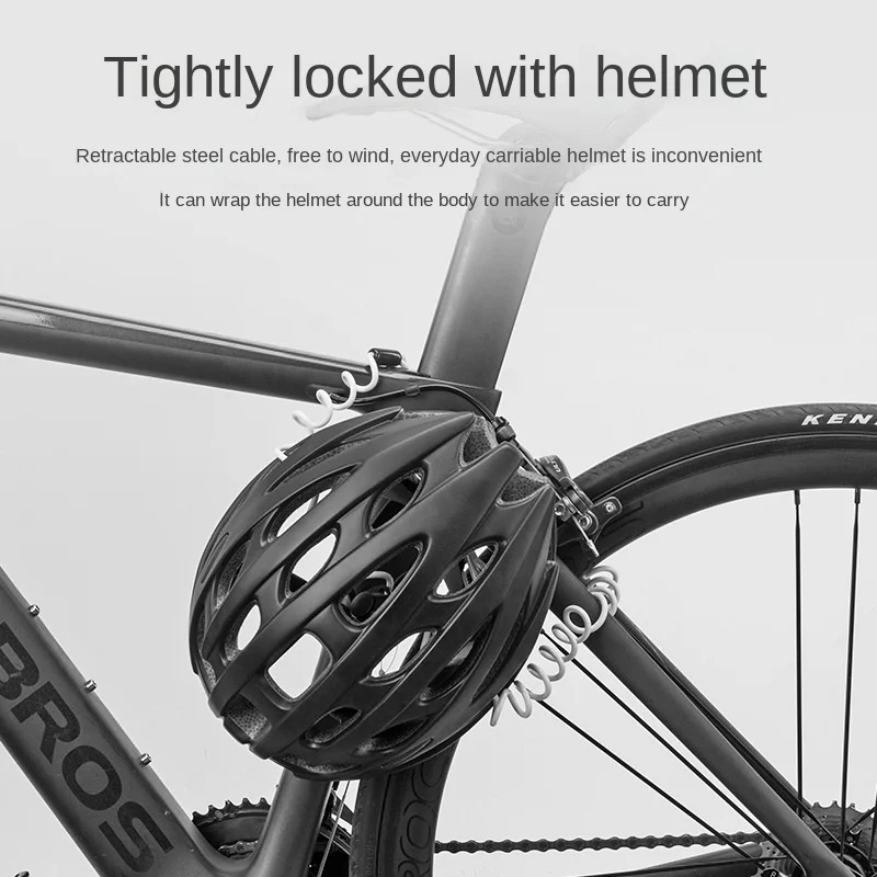 

Bicycle Combination Lock Bicycle Portable Mini Type Combination Lock Travel Case Steel Cable Lock Bicycle Helmet Lock