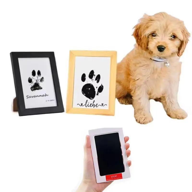 1/2Pcs Pet Dog Cat Paw Print Souvenirs Pet Children's Unwashed Feet Printed Commemorative Photo Albums Postcards DIY Production