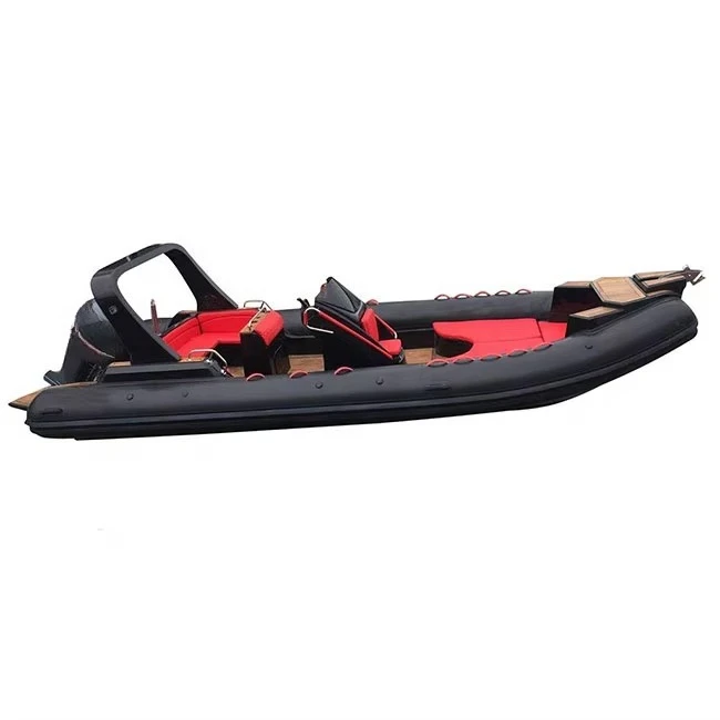 CE Certified Fiberglass Double Hull Hypalon Luxury RIB 760 Boats for Family Fun