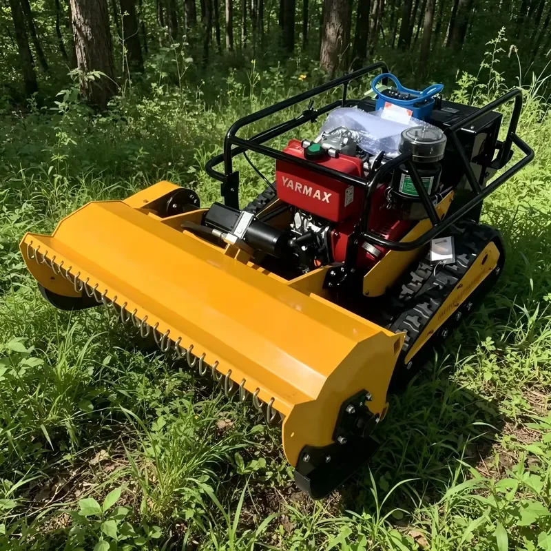 Agricultural 800mm 1000mm Remote Control Flail Mower RC Tracked Mower for Orchard Garden and Farm Use CE