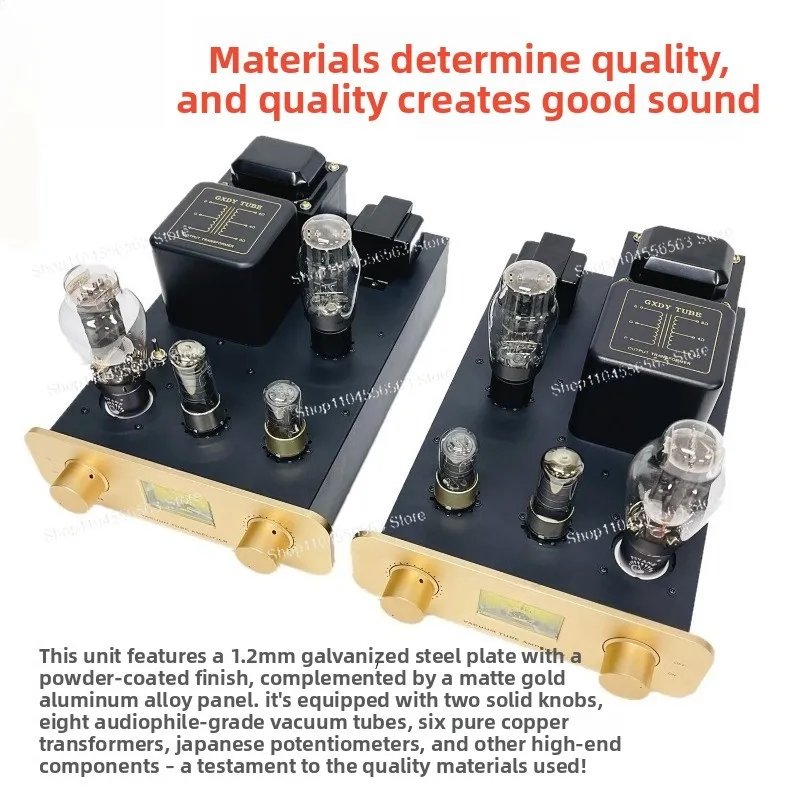 8‑Tube 300B DIY Tube Amplifier Kit, Single‑Ended Class A Stereo Vacuum Tube Power Amplifier, Left & Right Channel