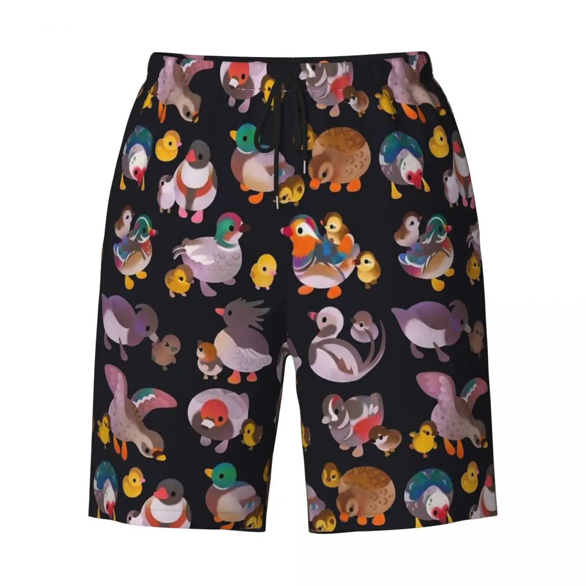 Strój kąpielowy Mandarin Duck Board Shorts Summer Duck and Duckling Board Short Pants Męska odzież sportowa Szybkoschnące kąpielówki