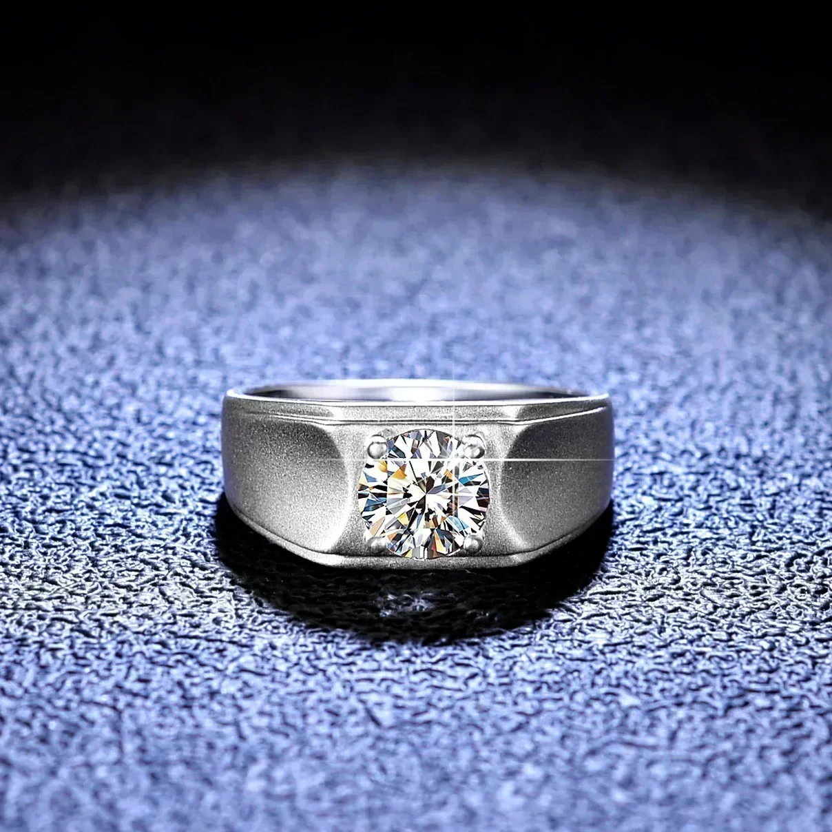 Eldorado Gold  Platinum Pt950 1ct D Color Moissanite Diamond Engagement Rings Luxury Rings For Men Customs Jewelry Atmospheric B