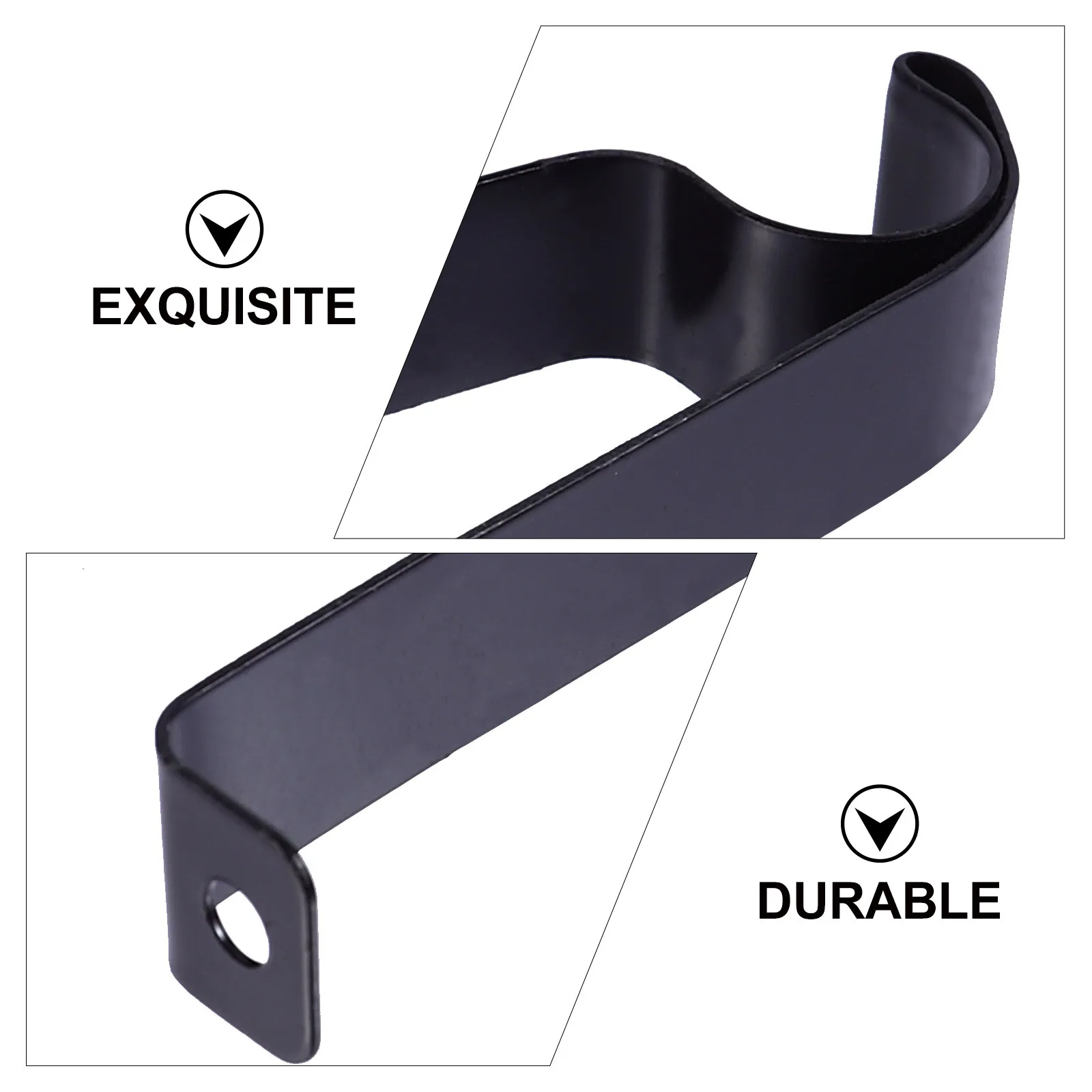 

3pcs Curtain Pole Bracket R-Type 19Mm Thickened Steel Smooth Finish Corrosion-Resistant Window Dressing Hardware For