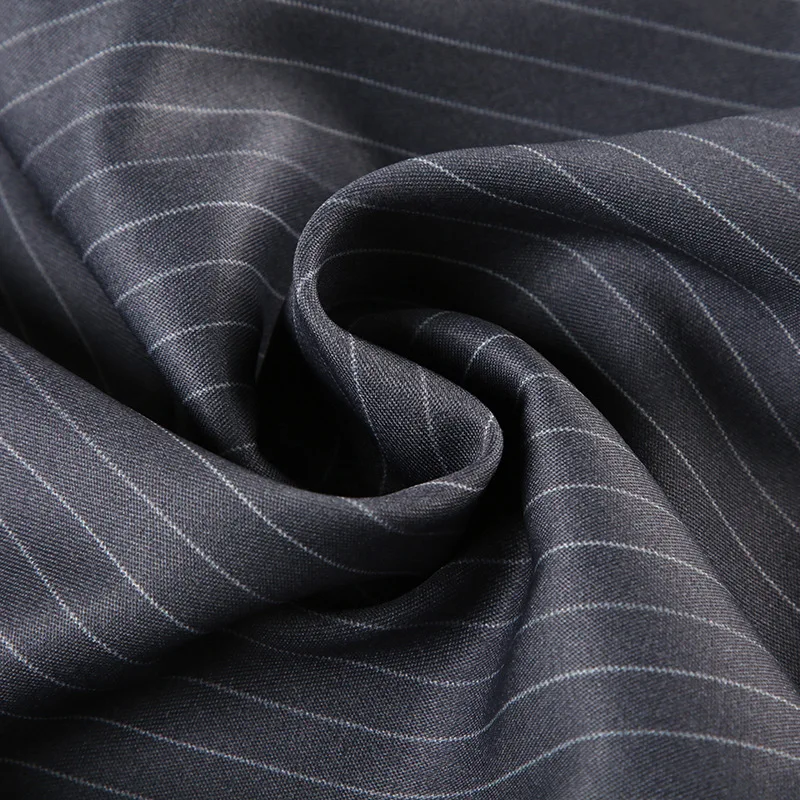 Temperament European and American style casual striped double waist suit pants sexy low waist loose lazy wide leg straight pants