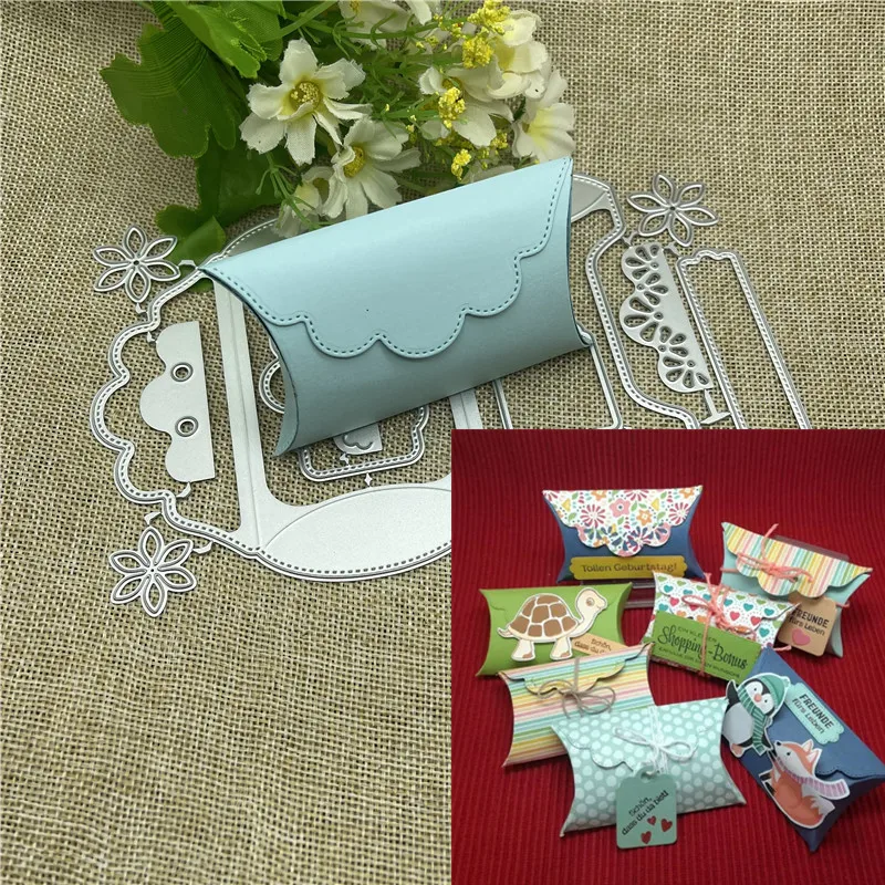 3D подушка Подарочная коробка сердце металлические штампы трафареты для «сделай сам» Скрапбукинг декоративное тиснение шаблон ручной работы