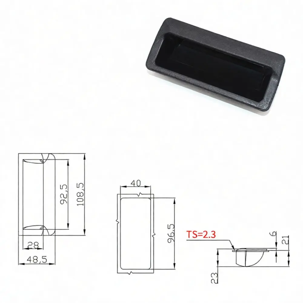 Hidden Flush Mount Cabinet Pull Handle Industrial Hardware For Electrical Metal Box Drawer Storage Cabinet Door Grip