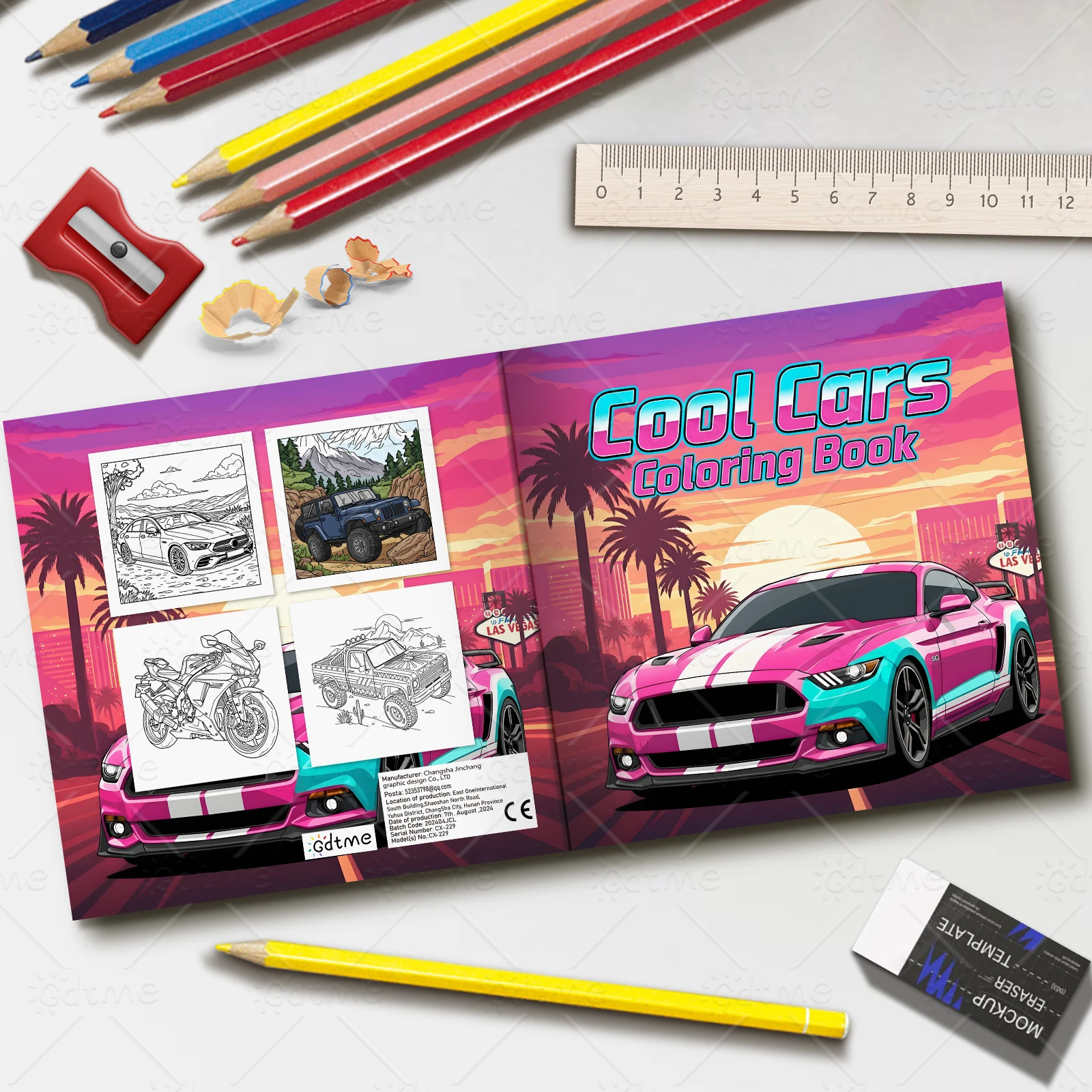 Coole Autos: Malbuch für Erwachsene mit niedlichen, gemütlichen Alltagsaktivitäten zur Entspannung (gemütliche Räume zum Ausmalen) – Detail 2
